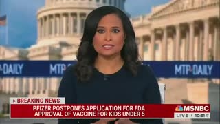 MSNBC: “[Pfizer] has withdrawn its application to the FDA for authorization on COVID vaccinations for kids under 5 … the company said that it did not have enough data…”