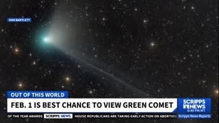 NASA says a bright green comet will appear in the night sky Thursday