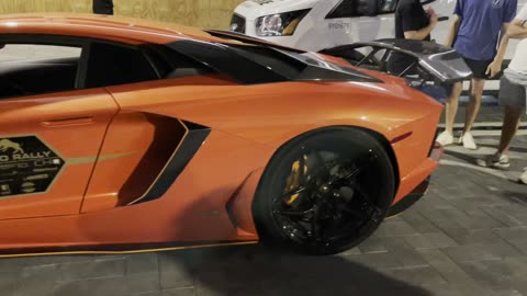 LAMBORGHINI AVENTADOR SVJ’s LINED UP AT CORSA RALLY TAMPA FL