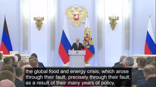 Vladimir Putin's Speech on the Incorporation of Donetsk, Lugansk, Kherson, and Zaporozhye - ENG Sub