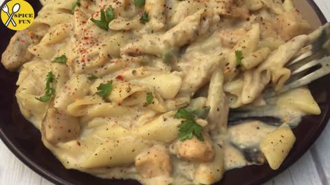 Without cheese WHITE SAUCE Chicken Pasta Recipe