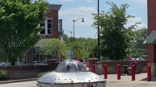 UFO Car Spotted at Gas Station