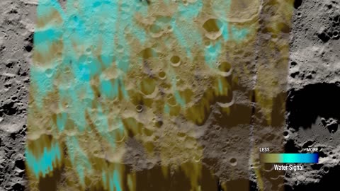 New Map Reveals Distribution of Water Near Moon's South Pole