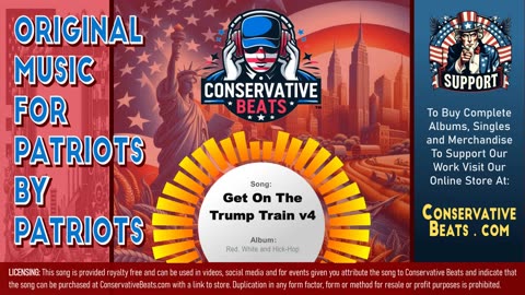 Conservative Beats - Album: Red, White and Hick-Hop - Single: Get on the Trump Train ( Version 4 )