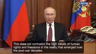 What Putin actually said on the 24th of February 2022. Full speech.