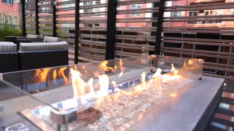 Outdoor patio fireplace ambiance | 5 hours | Ambiance to relax, chill, and study