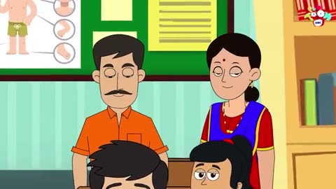 Parent teacher meeting type of parents in PTM | English Cartoon | moral stories |pun toon kids