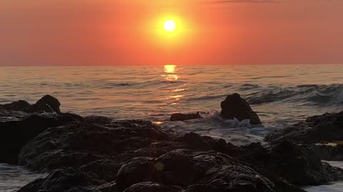 ASMR Sunset| Ocean Waves| beach sunset