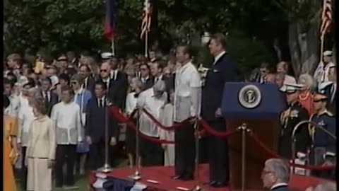 State Visit Philippines, President Reagan and President Marcos