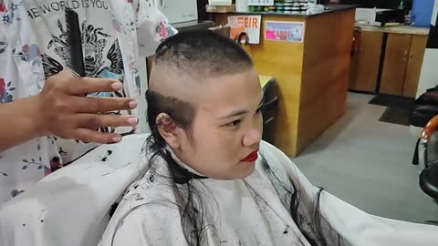 Agatha headshave and haircuts