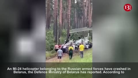 Mi-24 helicopter belonging to Russia crashed in Belarus