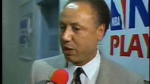 May 15, 1994 - Hawks Coach Lenny Wilkens Before 2nd Half of Playoff Game vs. Pacers