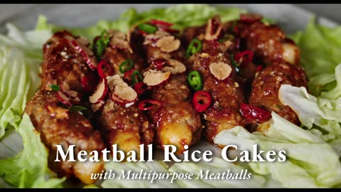 Korean-style Meatball Rice Cakes -Multipurpose Meatballs