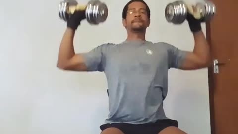 Military Press Shoulder Workout With Dumbbells At Home (29 March 2023)