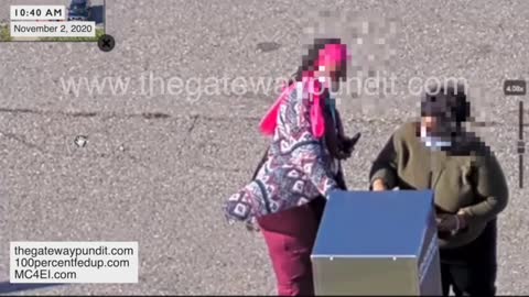 EXPOSED: Detroit Surveillance Footage Shows Woman Dropping Large Stacks of Ballots Before Election