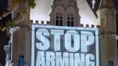 Breaking News: Tower Bridge Light up with Stop Arming Israel│WarMonitor