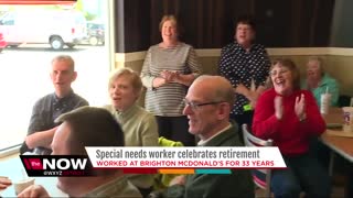 Special needs McDonald's employee retires after 33 years