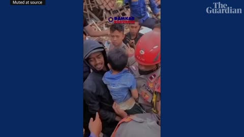 5 year old boy rescued three days after earthquake hits Indonesia