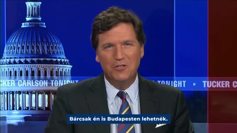 Tucker Carlson made a video appearance Thursday at CPAC Hungary
