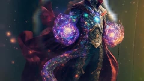AI Generated Picture of Dr. Strange emitting Colourful Powers and jewels || follow @letmerap4u