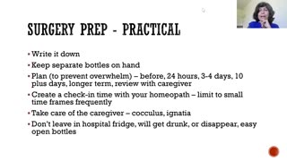 HOMEOPATHY AND FOOD IN SURGERY