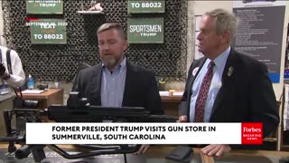 Trump Visits Gun Store In South Carolina, Checks Out The Firearms For Sale