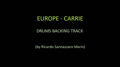 EUROPE - CARRIE - DRUMS BACKING TRACK