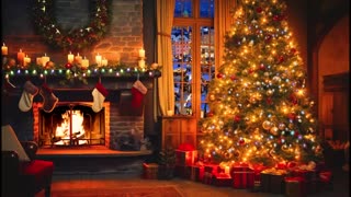 Christmas Carols 🎁 Christmas Fireplace Music