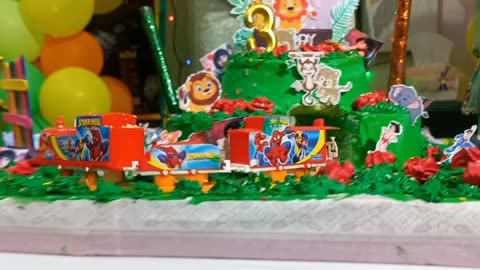 Jungle safari cake for kids birthday