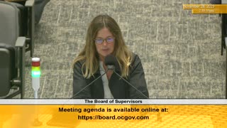 OC BOS 11/28/23 Mtg - Kate Speaks During Public Comment Session