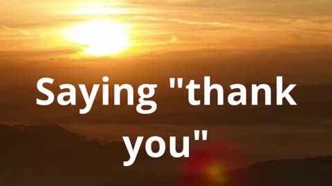 Saying thank you
