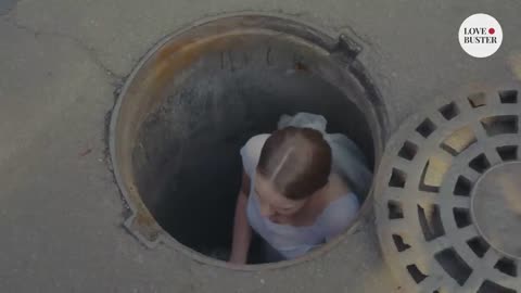 Runaway Bride Hides In The Sewer