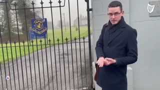 Enoch Burke makes a speech outside his school after being arrested 24-01-23