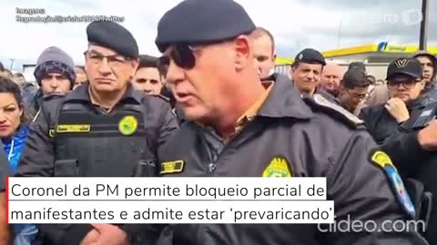 Coronel da PM-PR permite bloqueio parcial de manifestantes e admite estar ‘prevaricando’