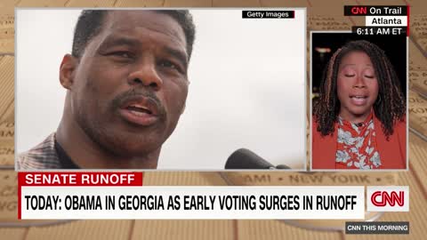 Obama campaigns in Georgia as early voting surges in runoff