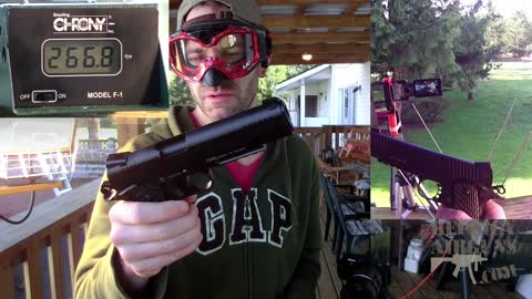 KWC M1911 Model A1 TAC CO2 Blowback BB Pistol Field Test Shooting Review