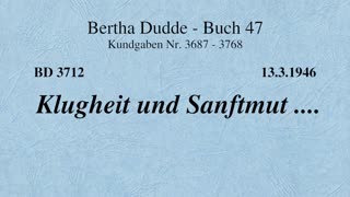 BD 3712 - KLUGHEIT UND SANFTMUT ....