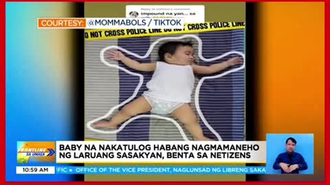 Baby na nakatulog habang nagmamaneho ng laruang sasakyan, benta sa netizens三