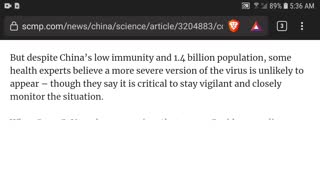 SCMP: COVID "RIPPING UP CHINA" / NEW "VARIANTS" EMERGING (AND NEW LEVELS OF BS!)