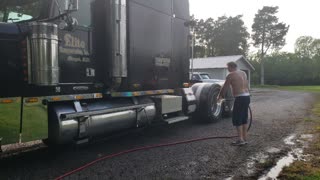 KEEPING THE FREIGHTLINER CLEAN