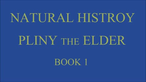 Pliny the Elder - The Natural History - Book 1