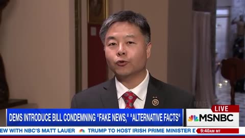 Dimwitted Ted Lieu Says People Should Avoid Fake News & Watch MSNBC Because They Report Real News