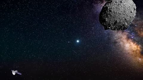 Nasa released a video from a Spacecraft colliding with an asteroid.