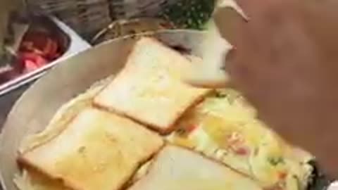 Pizza omelette famous Indian street food