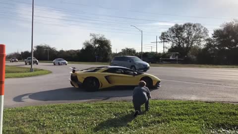 Guy Drifts Lambo And Runs From Cops!!!