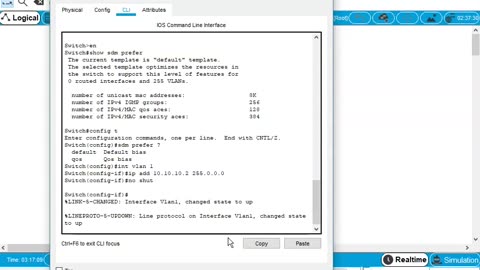 Cisco Packet Tracer Switches and IPv6 - OS Upgrade & SDM Prefer