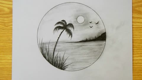 Nature scenery drawing ideas