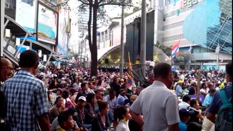 Protests and Street Shows in Bangkok Thailand