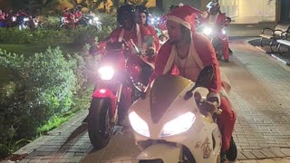 Christmas motorcycle parade