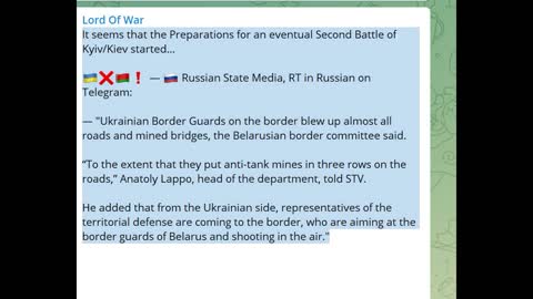 Tensions rise on the Belarus/Ukraine border. (10-10-22)